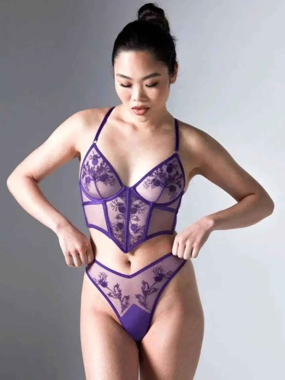 Thistle & Spire Ultra Violet Verona lingerie set panty bra